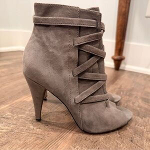 Vince Camuto Grey Suede Heeled Boots
